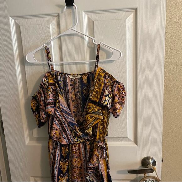 NWT Hint of Blush Asymmetrical Wrap Maxi Dress Size Small - Picture 3 of 16